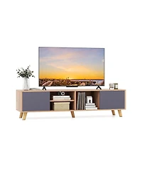 Tv Stand Cabinet for TVs up to 65 Inch with Open Shelf for Living Room