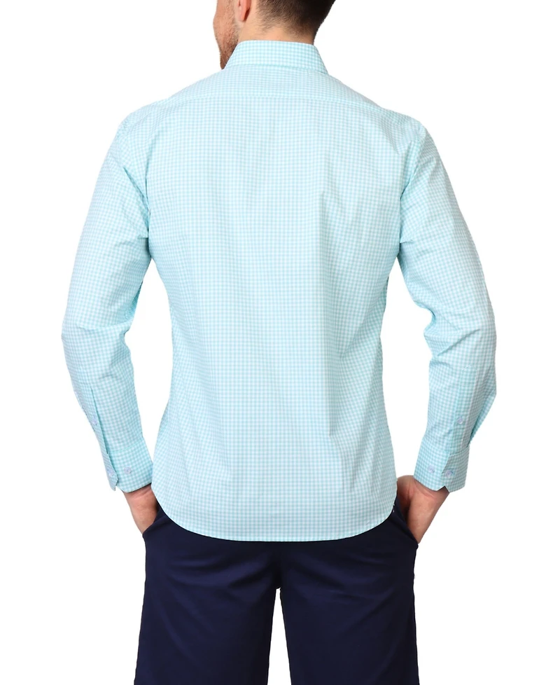 Tailorbyrd Men's Signature Gingham Long Sleeve Shirt