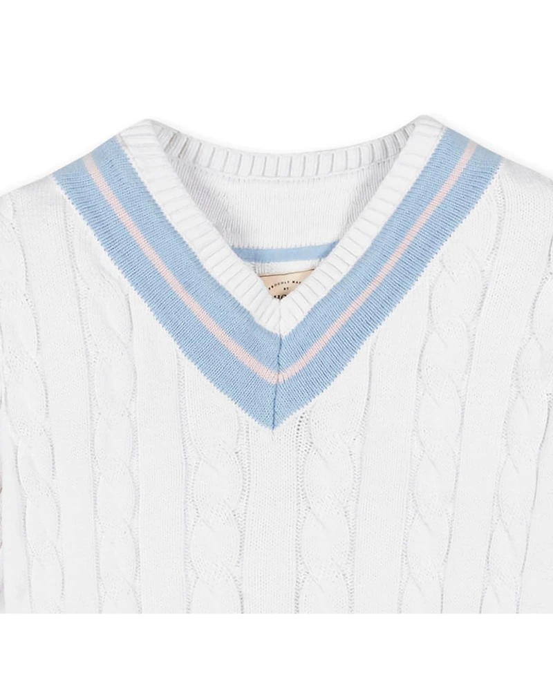 Hope & Henry Men's V-Neck Cricket Sweater