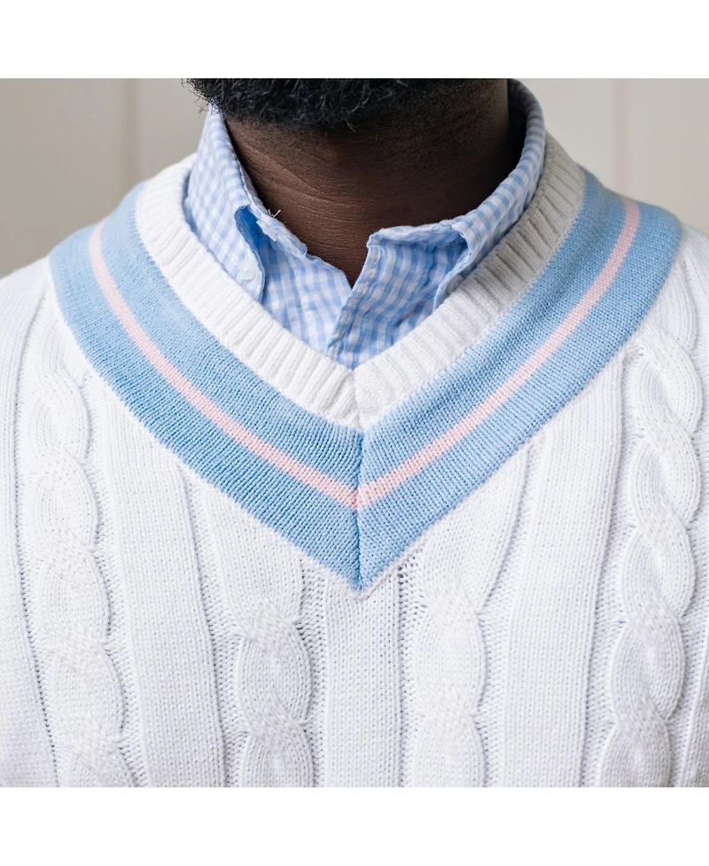 Hope & Henry Men's V-Neck Cricket Sweater