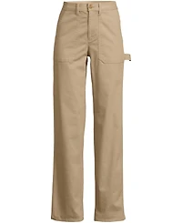 Lands' End Women's Herringbone Chino High Rise Utility Pants