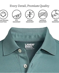 Lands' End Big & Tall Long Sleeve Cotton Supima Polo Shirt