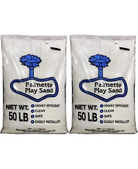 Palmetto Natural Play Sand for Sand Box & Play Areas, 50 Pounds, Creme (2 Pack)