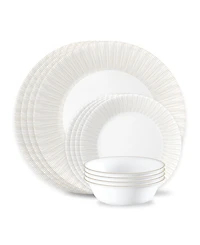 Corelle Hushed Lines 12 Pc. Dinnerware Set, Service for 4