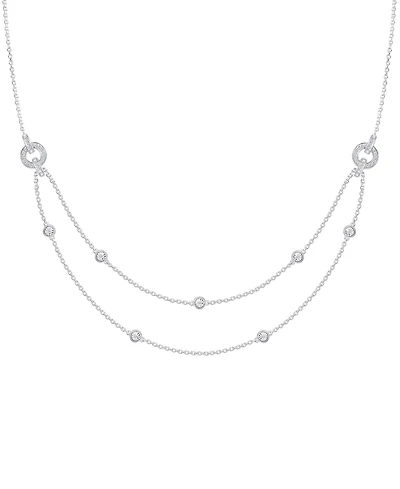 Diamond Two-Row Necklace (1/3 ct. t.w.) in Sterling Silver