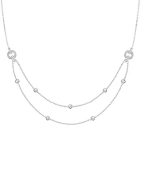 Diamond Two-Row Necklace (1/3 ct. t.w.) in Sterling Silver