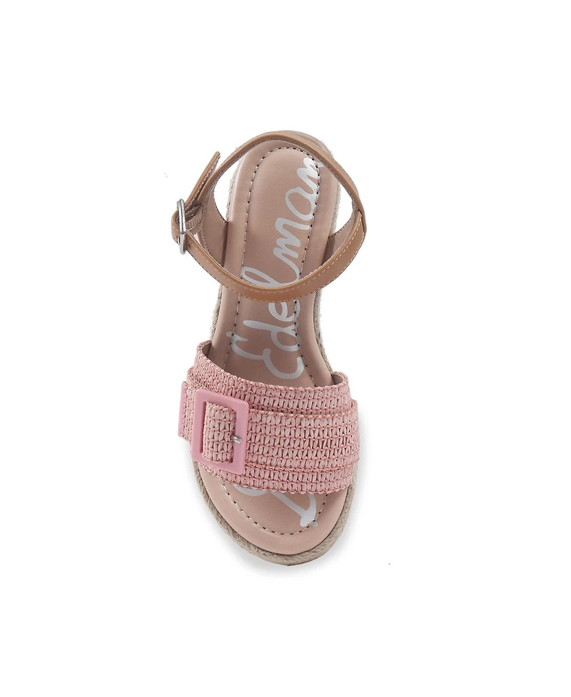 Sam Edelman Little and Big Girls Lucia Buckle Espadrille Wedge Sandals