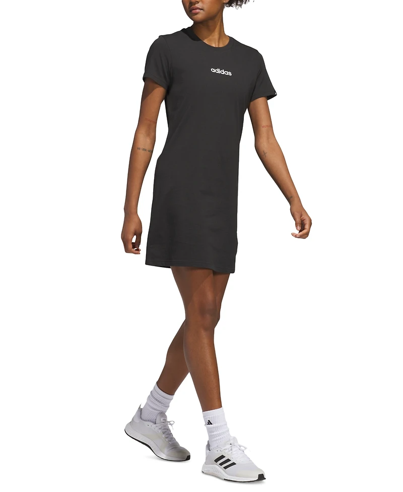 adidas Women's Cotton Essentials Short-Sleeve T-Shirt Dress