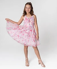 Rare Editions Big Girls Floral Mesh Social Dress