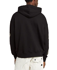 G-Star Raw Men's Relaxed Fit Long Sleeve Multi-Logo Graphic Hoodie