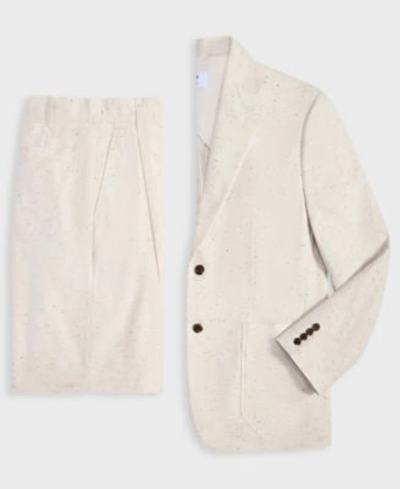 Mode Of One Mens Relaxed Fit Speckled Textured Blazer Shorts Exclusively At Macys