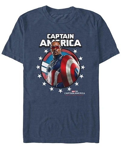 Marvel Men's Captain Crown Short Sleeve T-Shirt