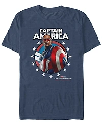 Marvel Men's Captain Crown Short Sleeve T-Shirt