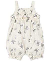 Carter's Baby Girls Cotton Palm Tree-Print Tank Romper