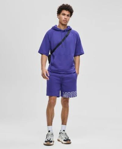 Mode Of One Mens Relaxed Fit Short Sleeve Hoodie Regular Fit Logo Print 7 French Terry Shorts Macys Exclusive