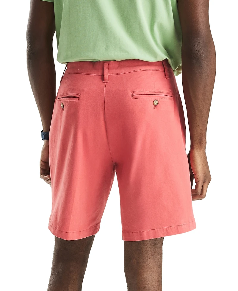 Nautica Men's Solid-Color Stretch-Twill 8.5" Deck Shorts
