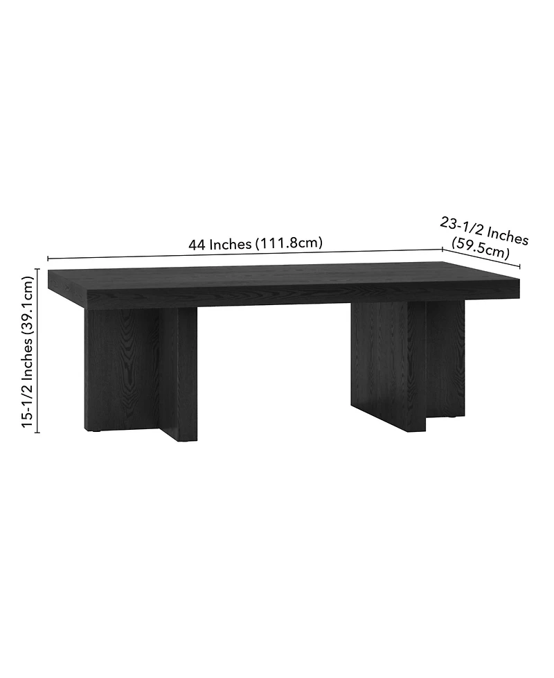 Hudson & Canal 44" Dimitra Wide Rectangular Coffee Table
