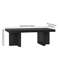 Hudson & Canal 44" Dimitra Wide Rectangular Coffee Table