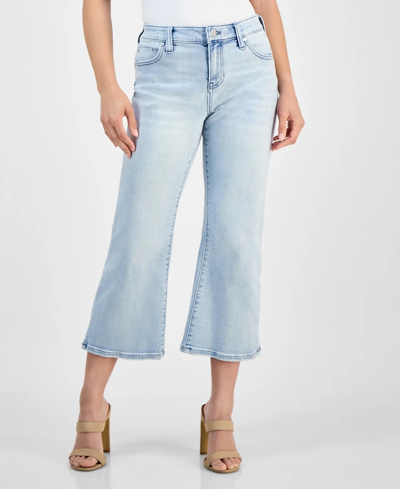 Liverpool Los Angeles Petite Hannah Mid-Ride Cropped Flare-Leg Jeans