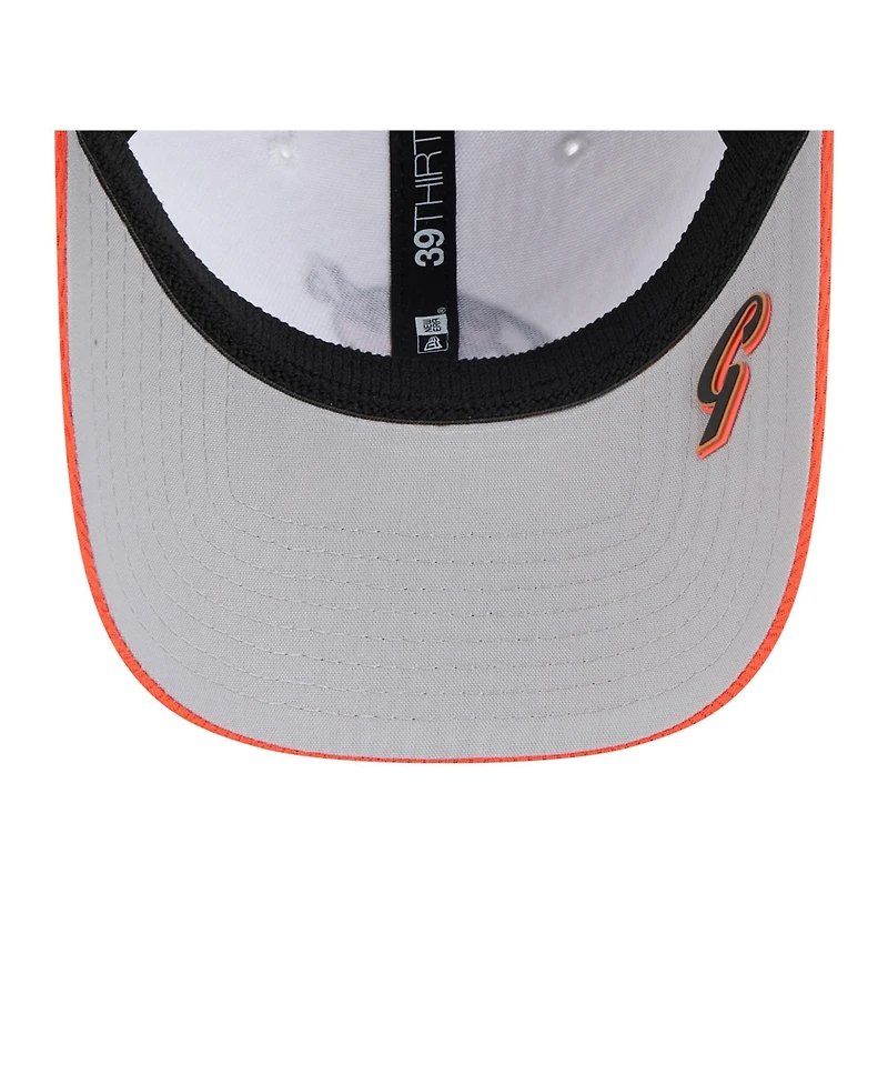 New Era Men's Black/Orange San Francisco Giants 2025 Mlb Clubhouse 39THIRTY Flex Hat