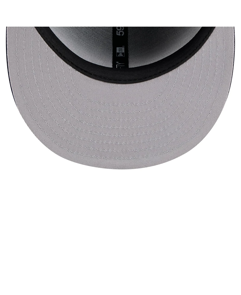 New Era Men's Black Boston Red Sox Shadow Stitch 59FIFTY Fitted Hat