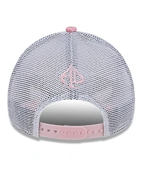 New Era Men's Pink Austin Dillon 9FORTY A-Frame Trucker Paisley Adjustable Hat