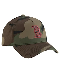 New Era Men's Camo Boston Red Sox Woodland Team Pop 9FORTY A-Frame Adjustable Hat
