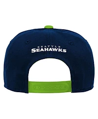 Outerstuff Big Boys and Girls College Navy Seattle Seahawks Team Pre-Curved Adjustable Hat