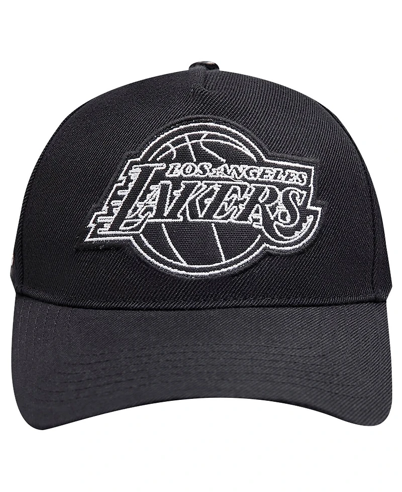 Pro Standard Men's Black Los Angeles Lakers Paint the City Pinch Front Snapback Hat
