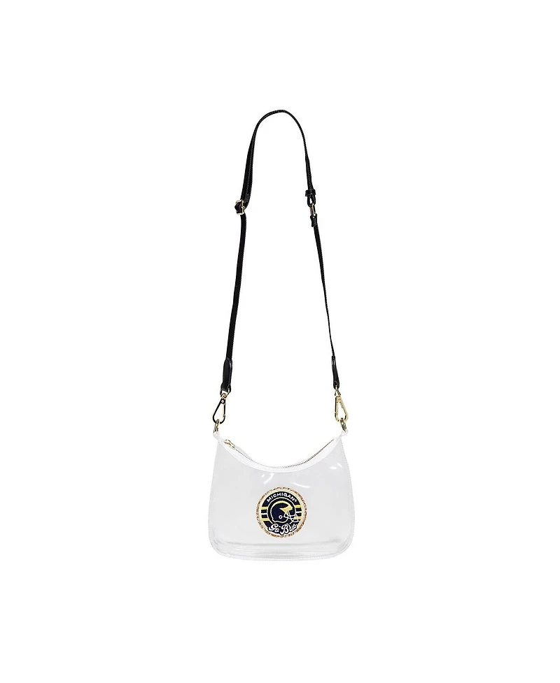 Stoney Clover Lane Michigan Wolverines Clear Curved Crossbody Bag