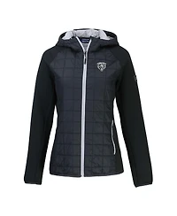 Cutter & Buck Women's Black Chicago Bears Rainier PrimaLoft Eco Hybrid Full-Zip Hoodie Jacket