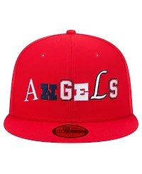 New Era Men's Red Los Angeles Angels Ransom 59FIFTY Fitted Hat