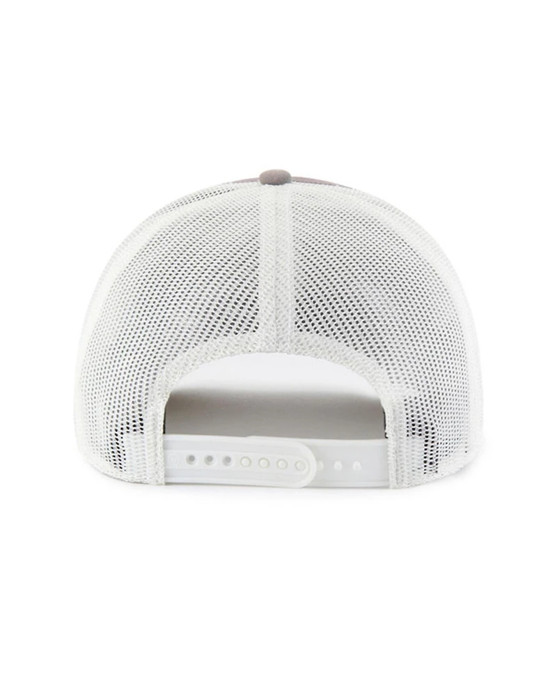 '47 Brand Men's Gray/White Minnesota Twins Tide Sweep Rope Trucker Adjustable Hat