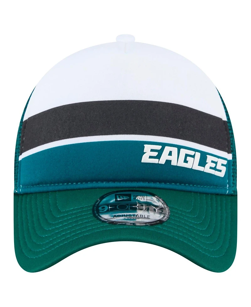 New Era Preschool Midnight Green Philadelphia Eagles Sport Night Color Block 9FORTY A-Frame Trucker Adjustable Hat
