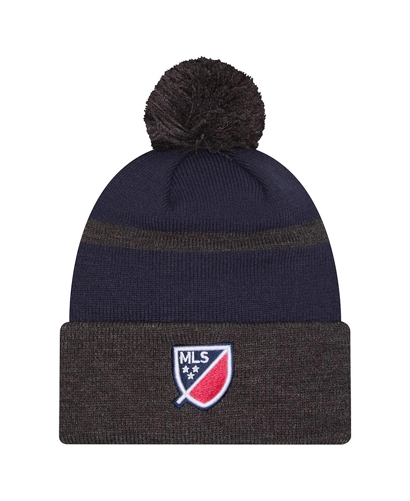 New Era Men's Red St. Louis City Sc 2025 Kickoff Cuffed with pom Knit hat