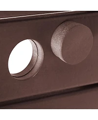 7-Piece Hdpe Rectangular Patio Dining Table Set with Foldable Chairs