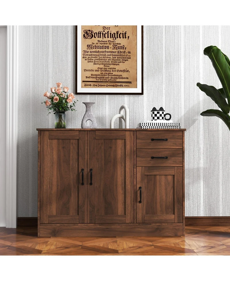 Streamdale Modern Wood Buffet & Sideboard Cabinet with Doors & Drawers - Dining Room Console