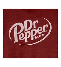 Dr. Pepper Big & Tall Est. 1885 Maroon Logo Black Graphic Tee-4XL