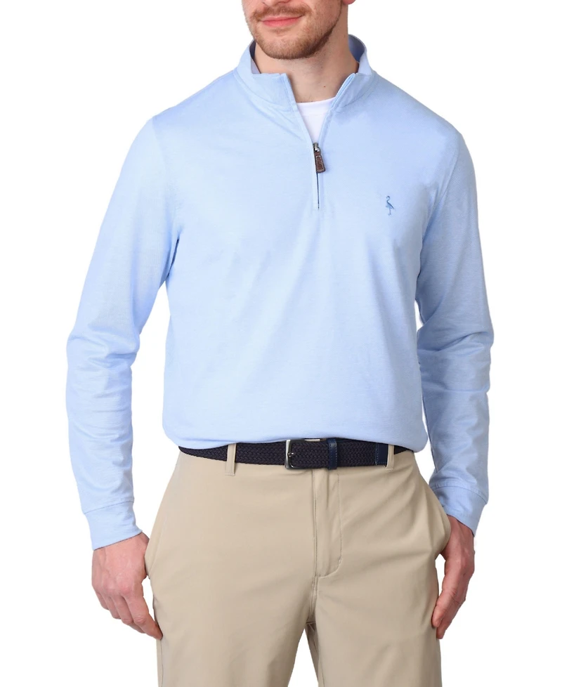 Tailorbyrd Men's Dobby Twill Quarter Zip