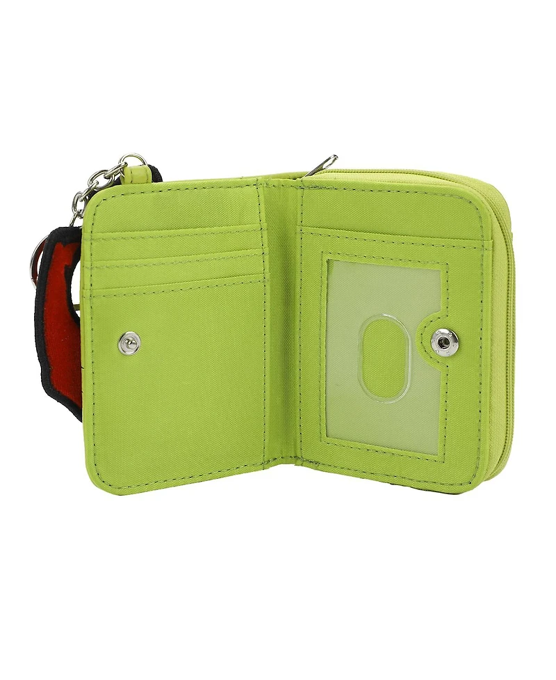 Grinch 3D Face Zip Around Women's Wallet