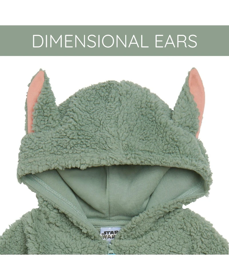 The Mandalorian Baby Boys Star Wars Grogu Cozy Sherpa Cosplay Hoodie
