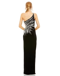 Mac Duggal Women's Embellished One Shoulder Cut Out Gown
