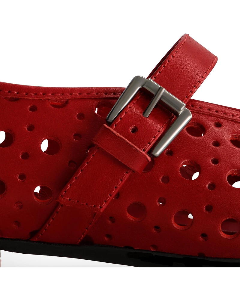 Bernardo Borden Perf Mary Jane Flat