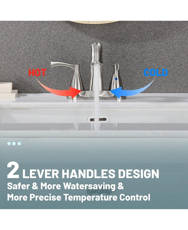 Oil Rubbed Bronze Two Handle 4-Inch Centerset Bathroom Faucet with Drain Assembly 3 Hole Lavatory Vanity Sink Faucets Pop-up Drai
