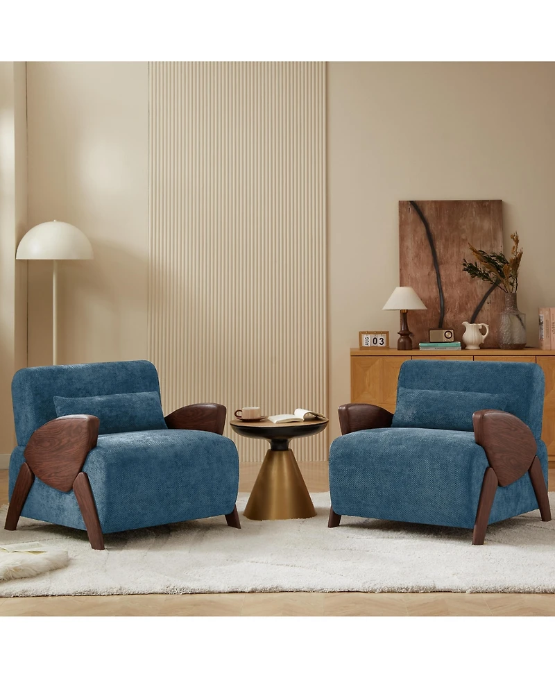Modern Accent Armchair with Plush Cushioning, Comfortable Armrests, and Stylish Design for Living Room, Bedroom, or Office, (Dark Grey)