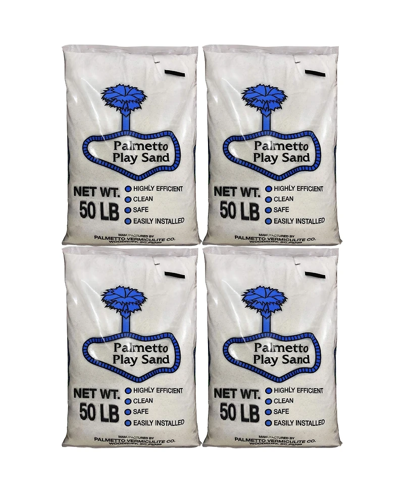 Palmetto Natural Play Sand for Sand Box & Play Areas, 50 Pounds, Creme (4 Pack)