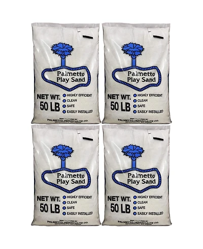 Palmetto Natural Play Sand for Sand Box & Play Areas, 50 Pounds, Creme (4 Pack)