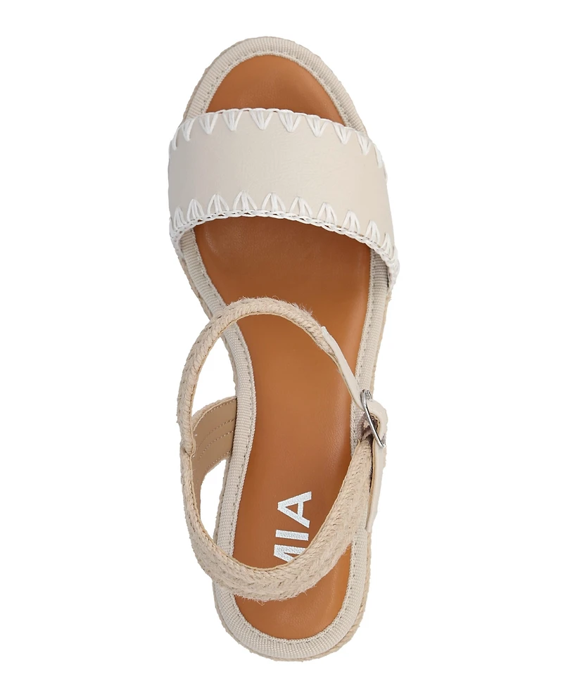 Mia Women's Becky Round Toe Wedge Sandals