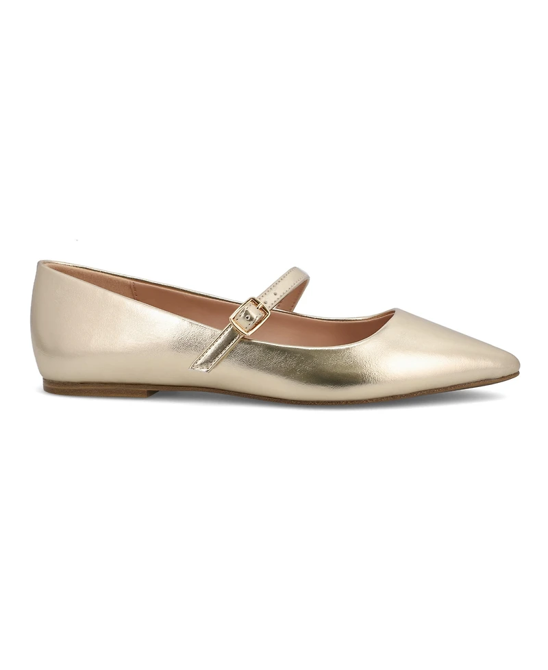 Mia Women's Aviba Mary-Jane Pointed Toe Flats