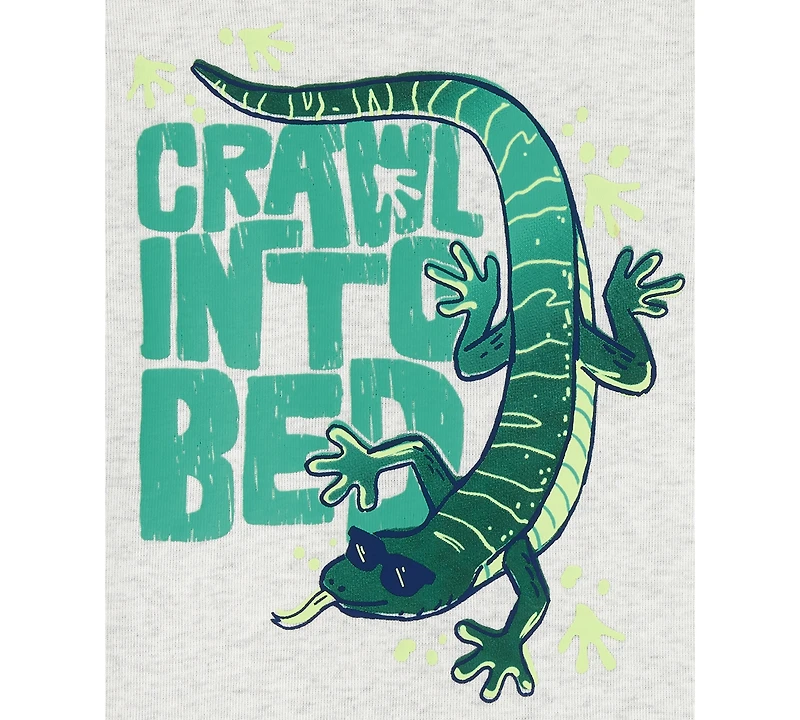 Carter's Toddler Boys Lizard Pajamas, 4 Piece Set